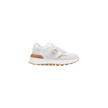 White Artificial Leather Athletic Sneakers