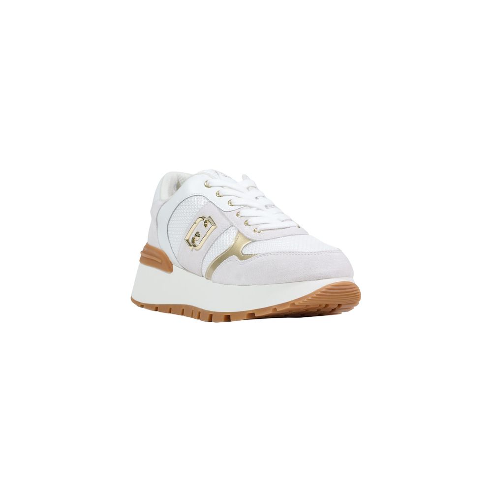 White Artificial Leather Athletic Sneakers