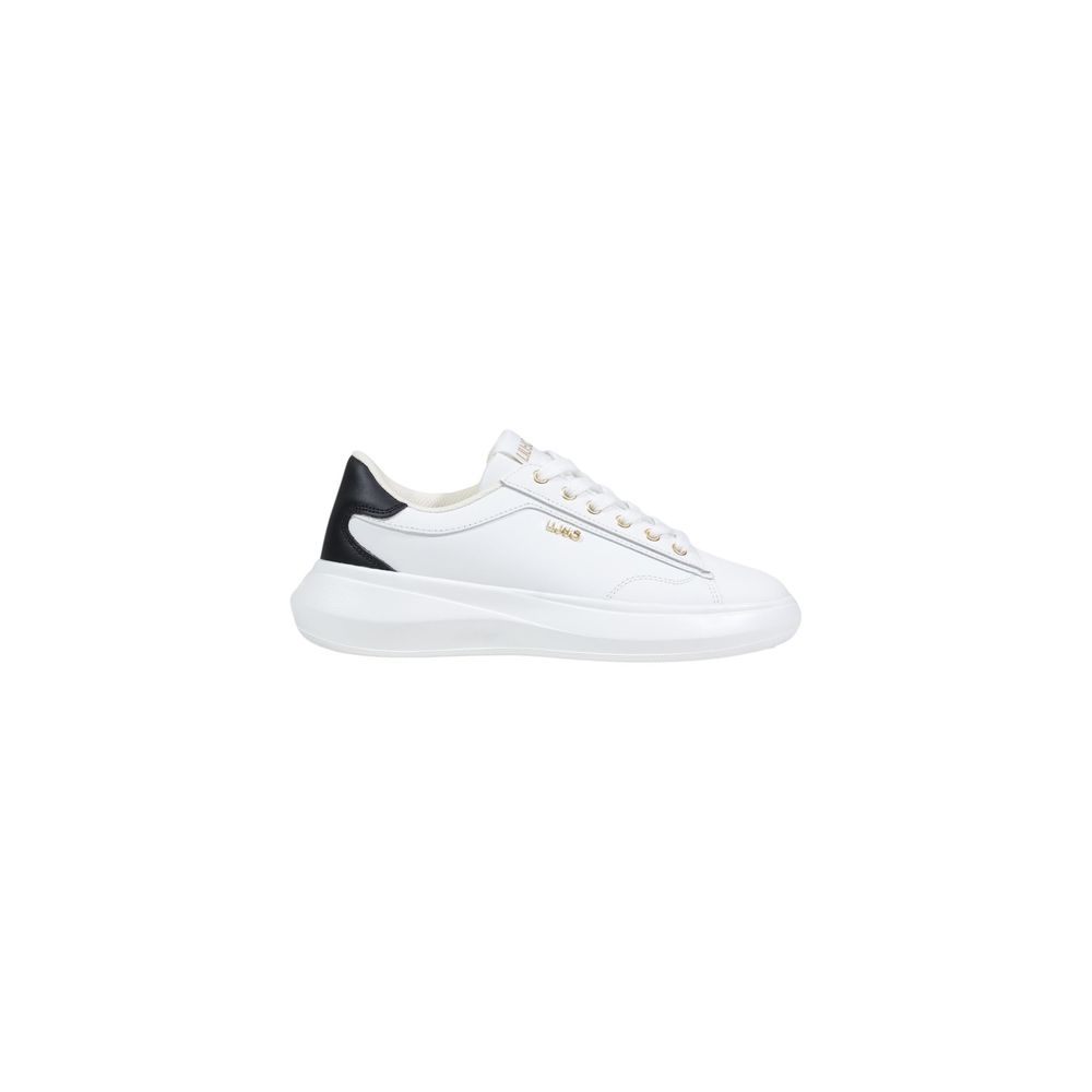Black And White Polyethylene Low Top Sneakers