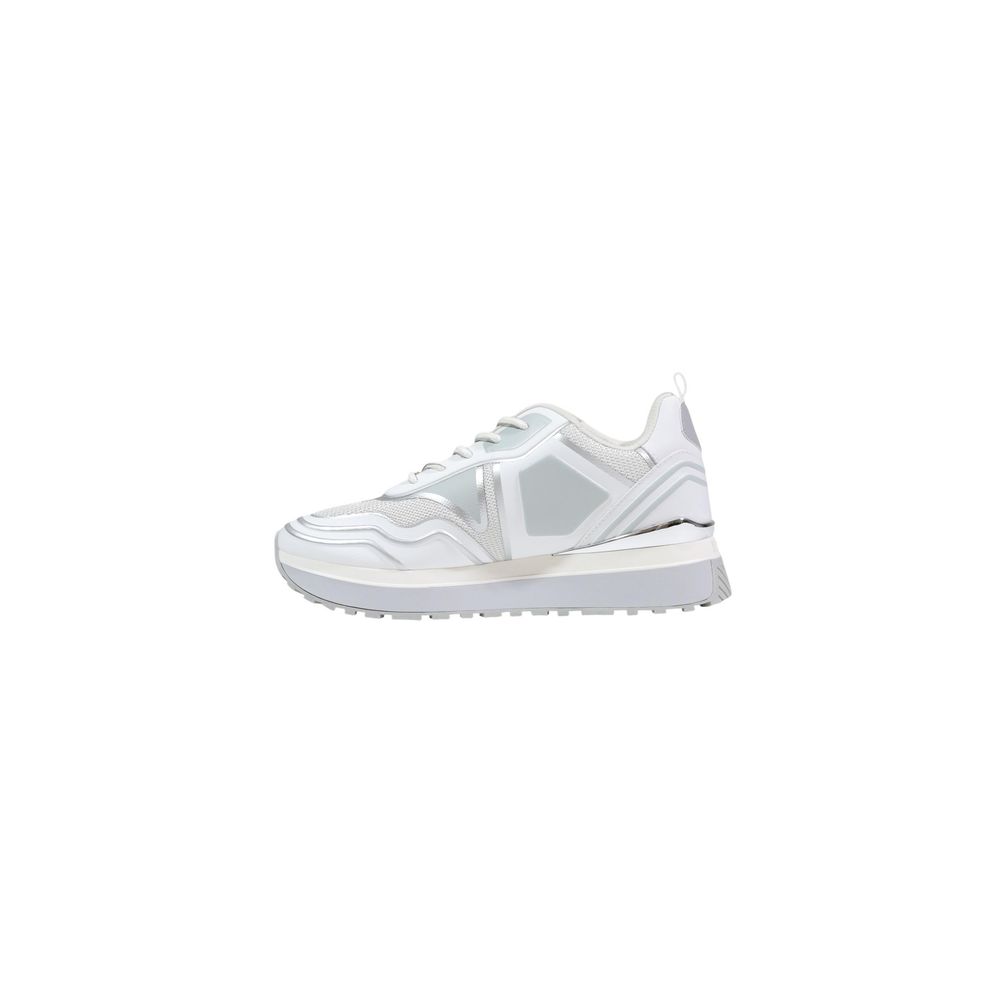 White Artificial Leather Chunky Sneakers