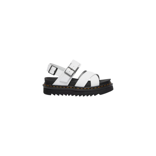White Leather Strap-On Sandals