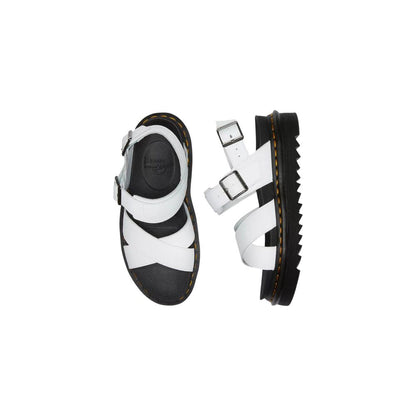 White Leather Strap-On Sandals