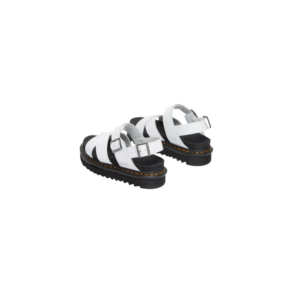 White Leather Strap-On Sandals