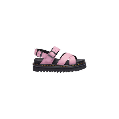 Pink Leather Platform Sandals