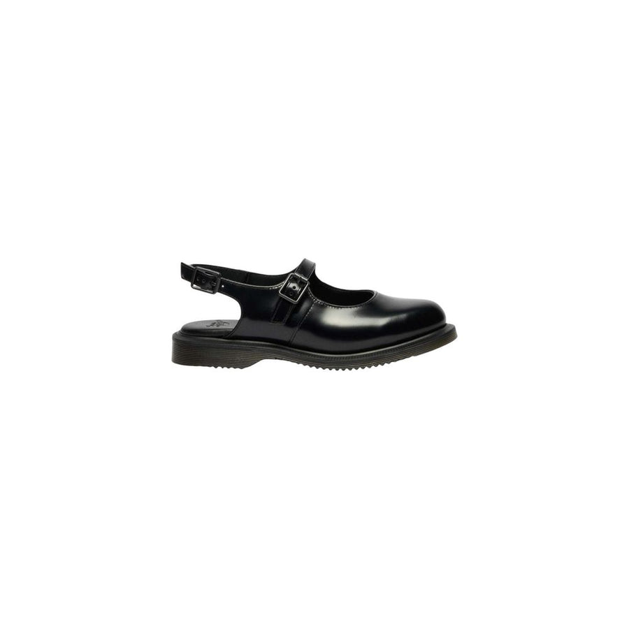 Black Leather Flat Sandals