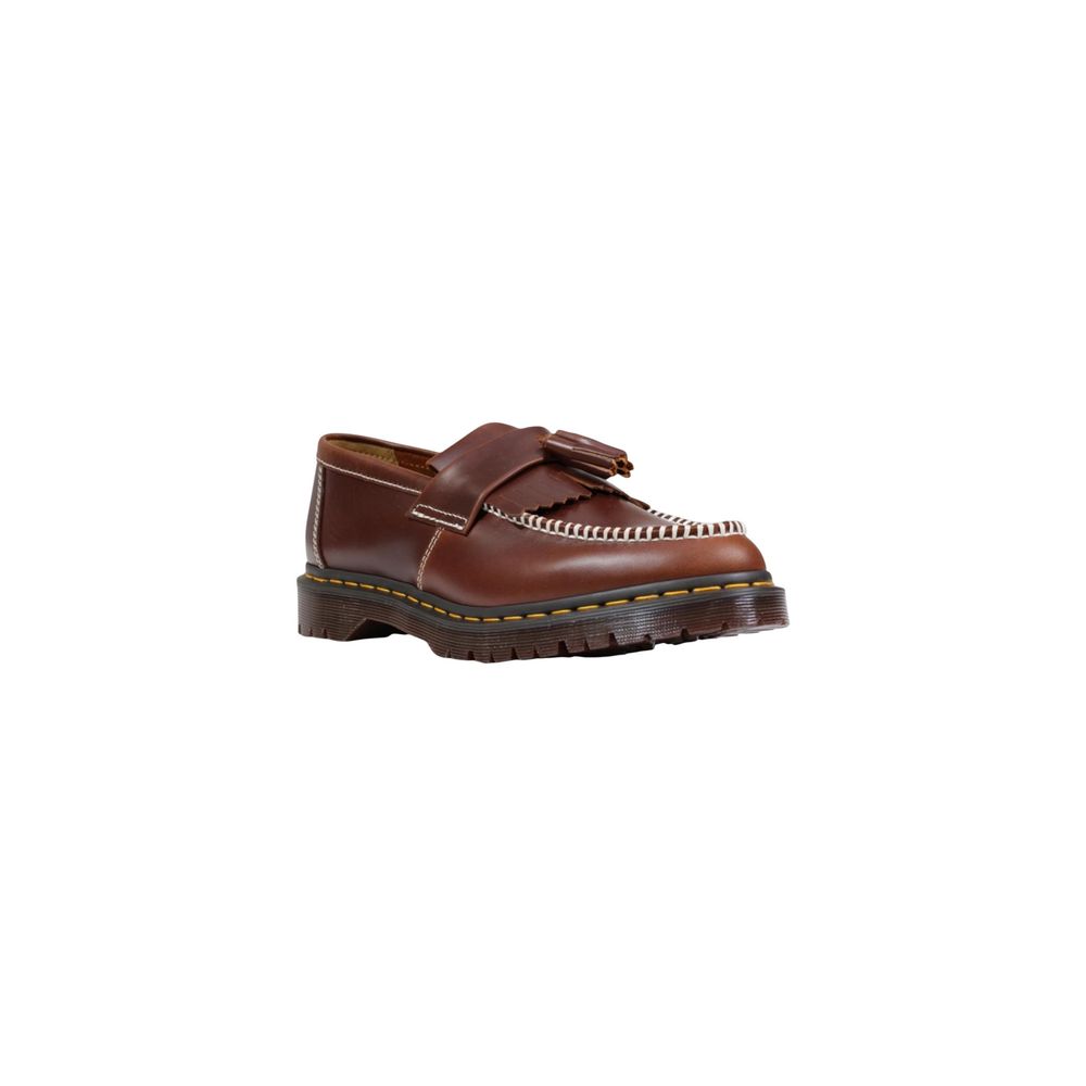 Brown Leather Slip-On Loafers