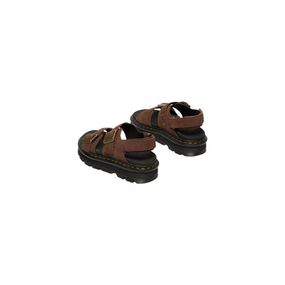 Brown Leather Platform Sandals