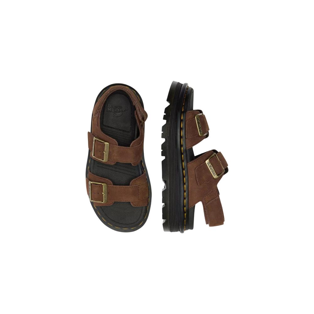 Brown Leather Platform Sandals