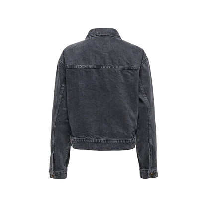Black Cotton Denim Jacket