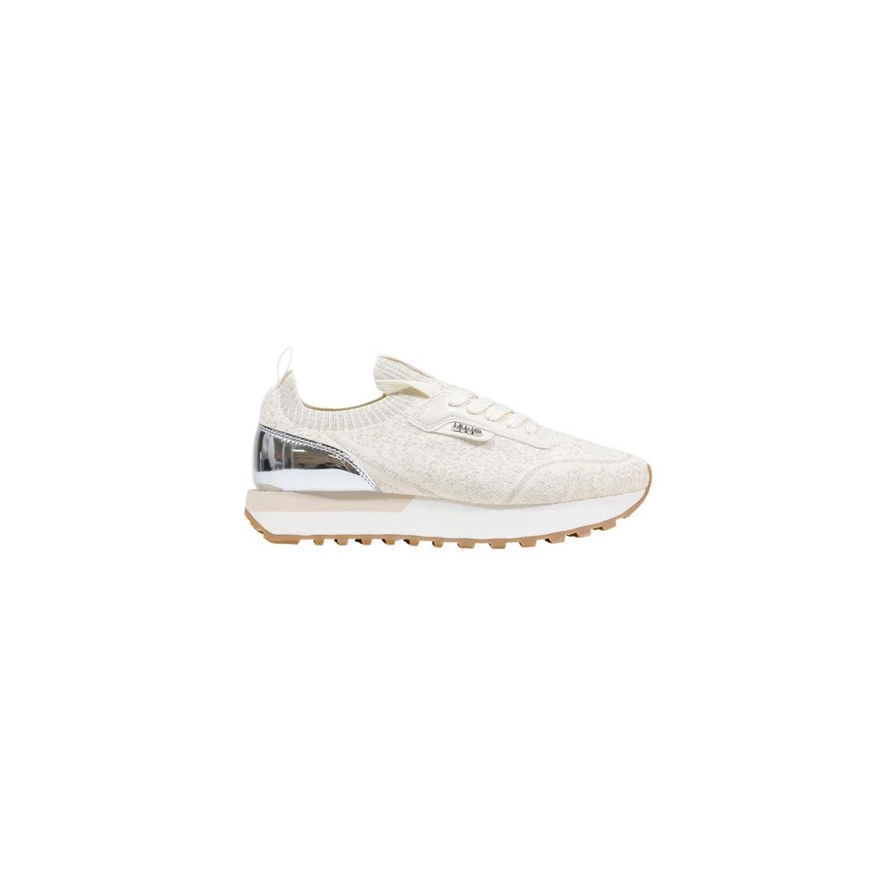 Beige Polyester Athletic Sneakers