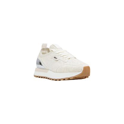 Beige Polyester Athletic Sneakers