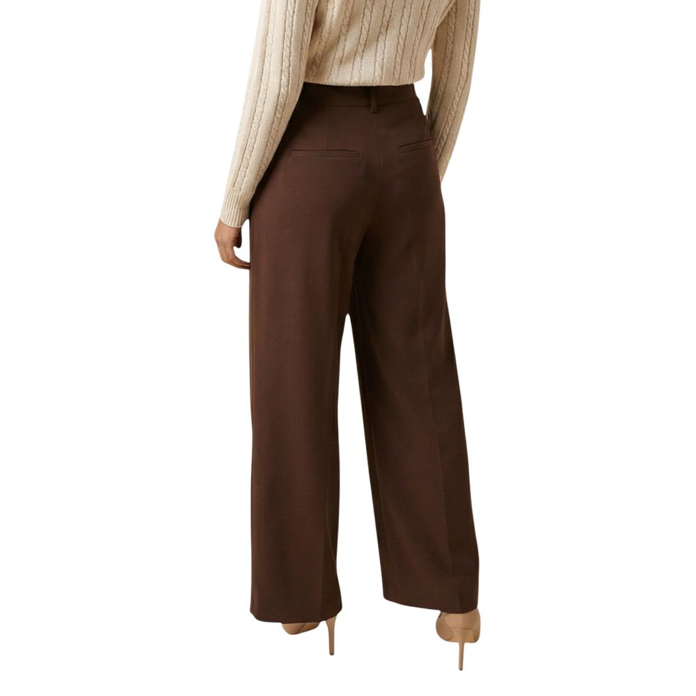Brown Recycled Polyester Casual Pants