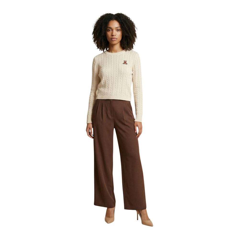 Brown Recycled Polyester Casual Pants