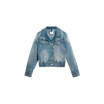Blue Elastane Denim Jacket