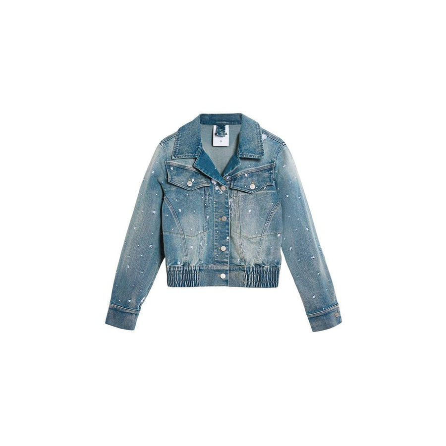 Blue Elastane Denim Jacket