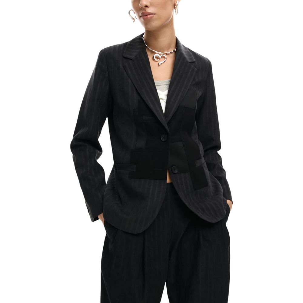 Gray Polyester Blazer
