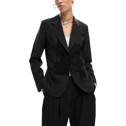 Gray Polyester Blazer