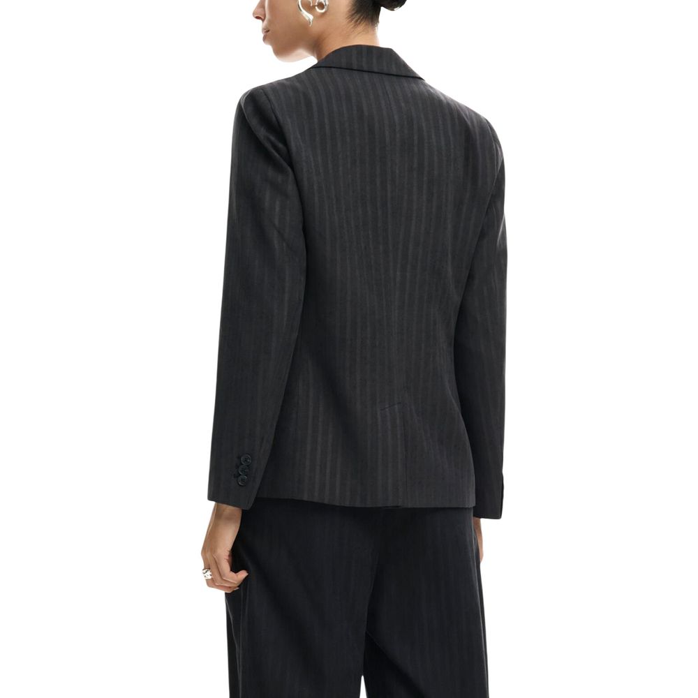 Gray Polyester Blazer