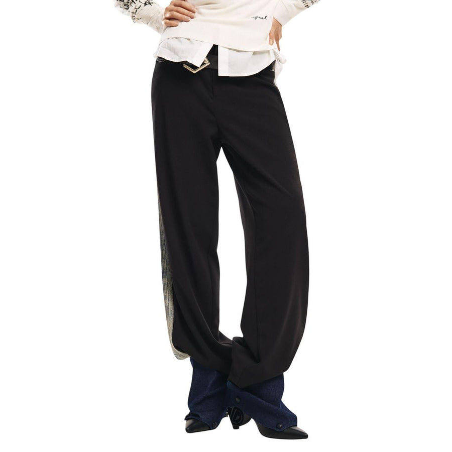 Black Polyester Pants