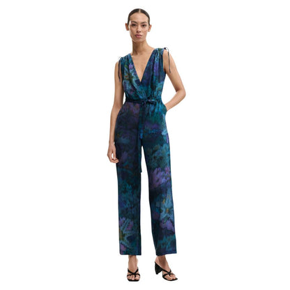 Blue Viscose Jumpsuit