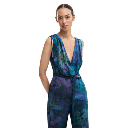 Blue Viscose Jumpsuit