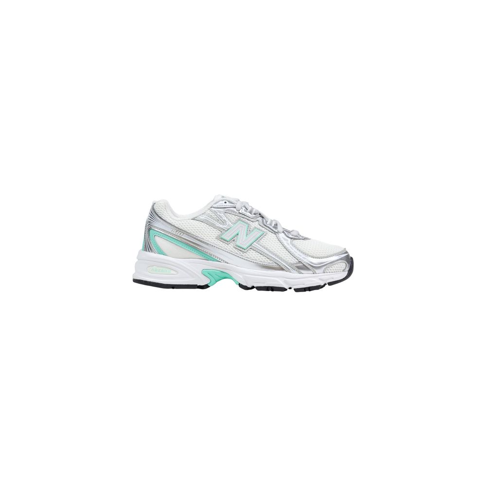 Silver Synthetic Athletic Sneakers