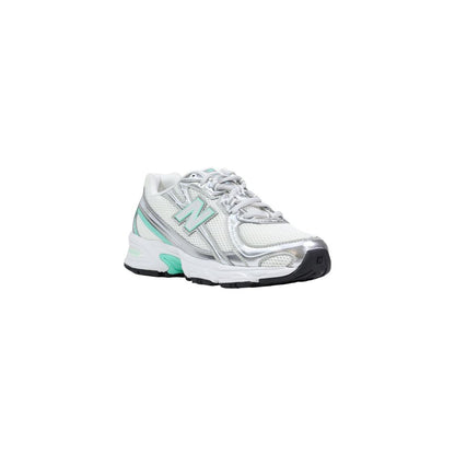 Silver Synthetic Athletic Sneakers