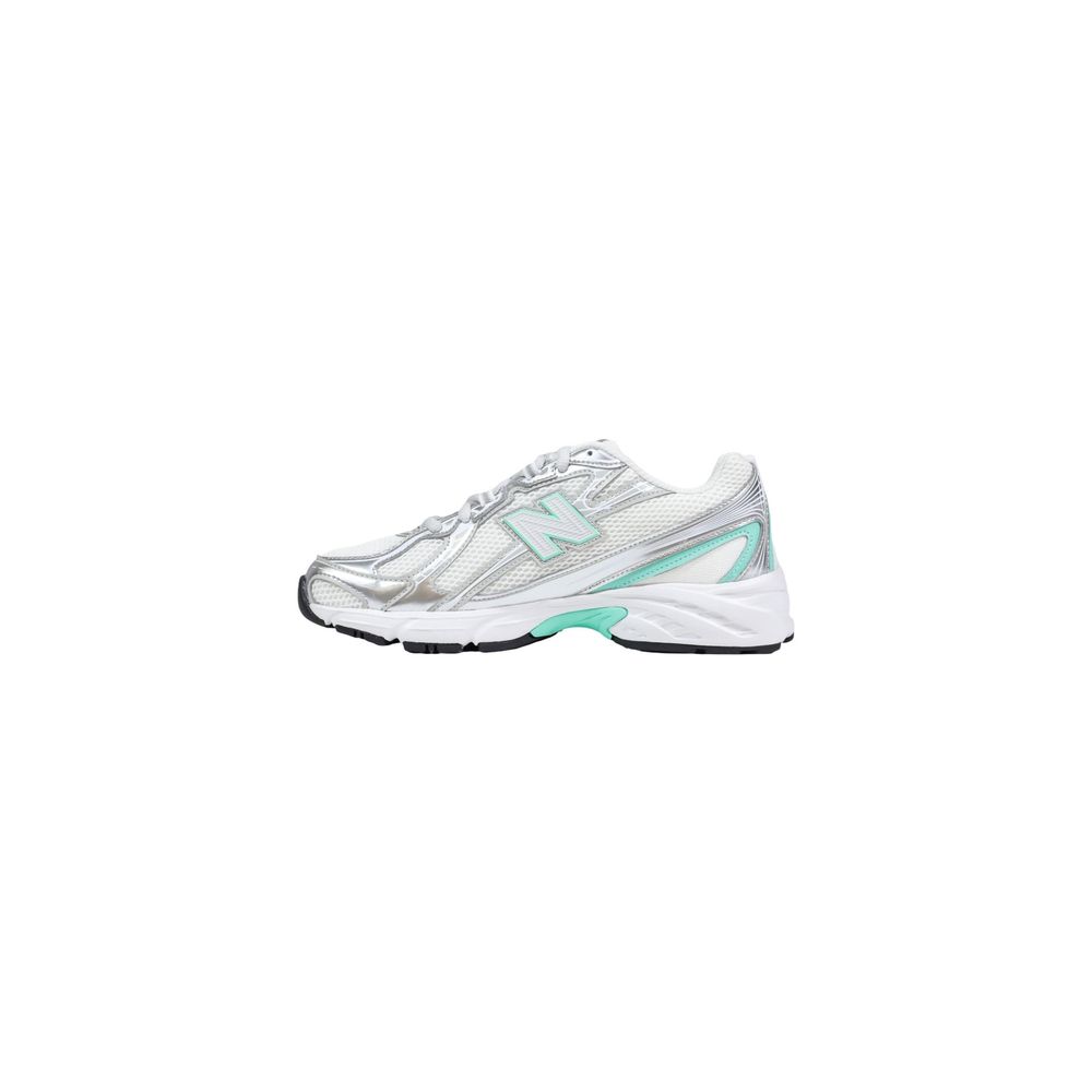 Silver Synthetic Athletic Sneakers