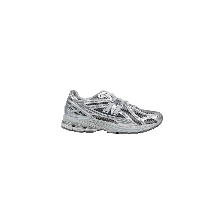 Silver Synthetic Athletic Sneakers