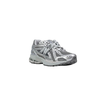 Silver Synthetic Athletic Sneakers