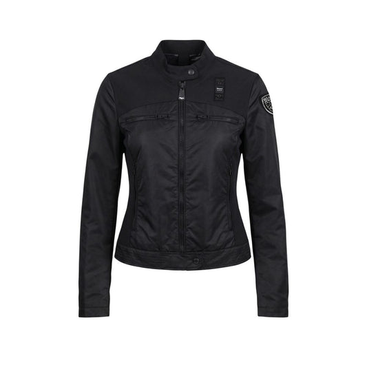 Black Polyamide Biker Jacket