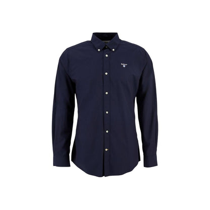 Blue Cotton Dress Shirt
