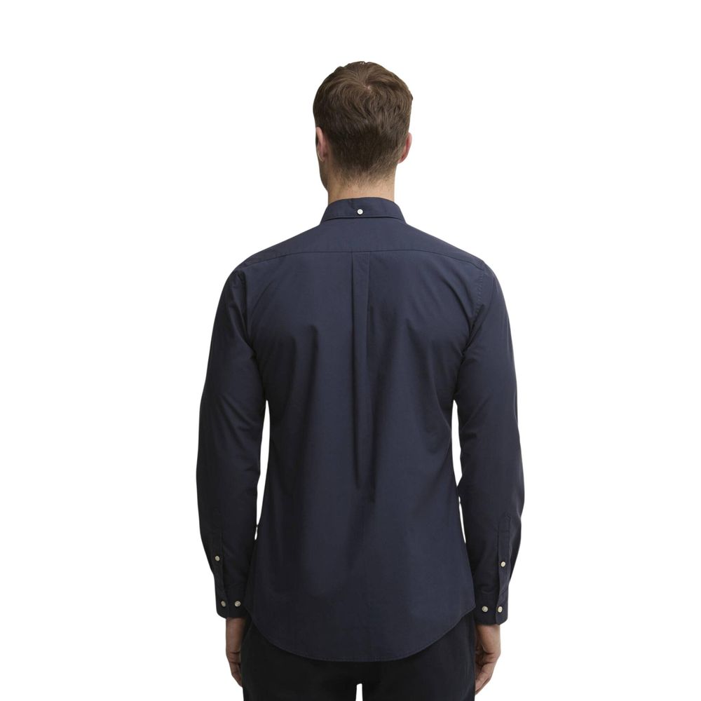 Blue Cotton Dress Shirt