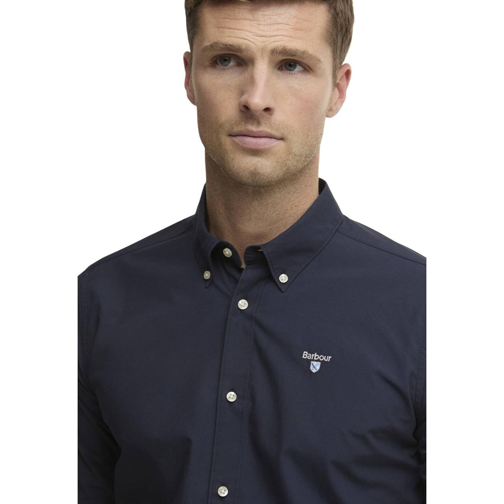 Blue Cotton Dress Shirt