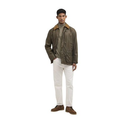 Green Cotton Full-Length Jacket