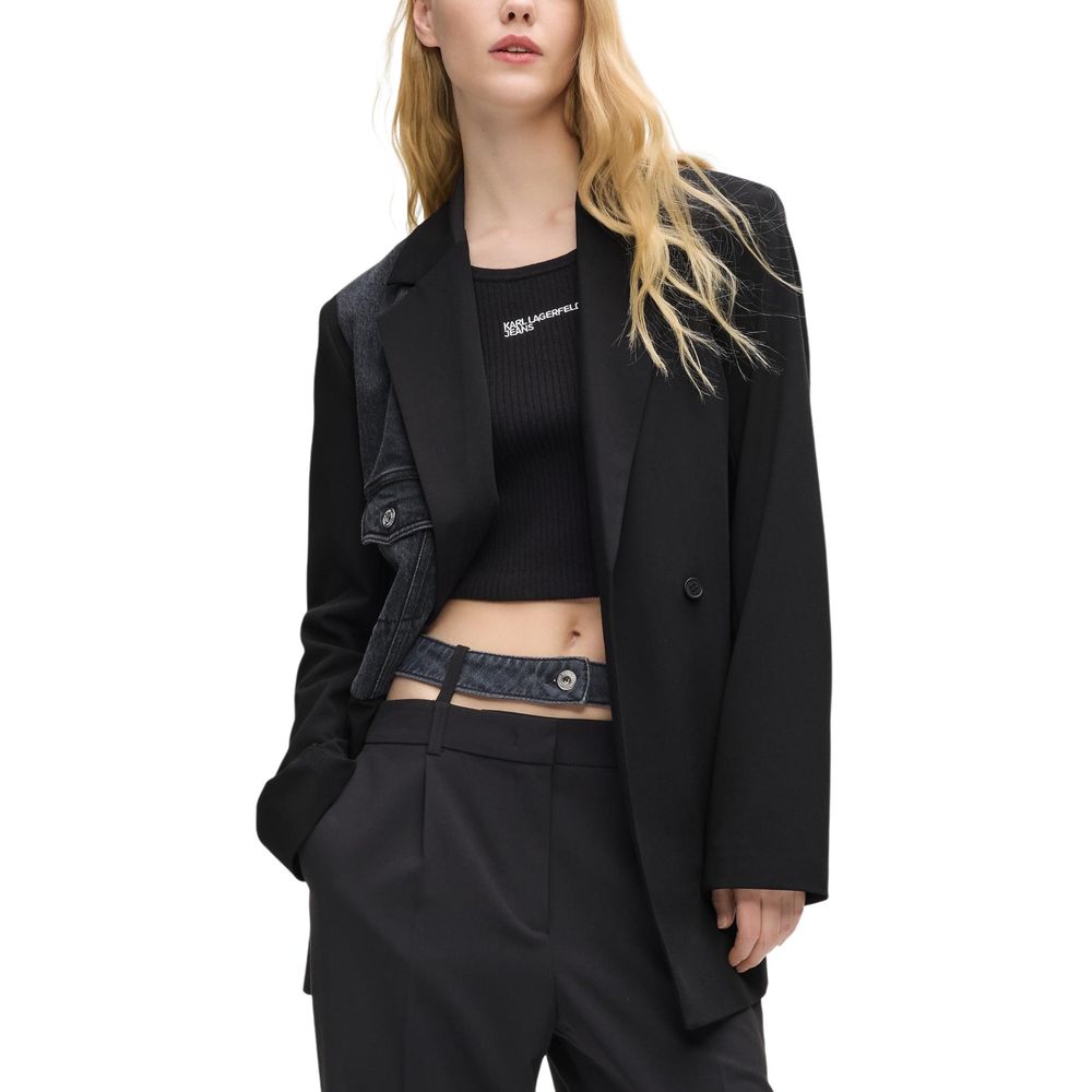 Black Polyester Blazer