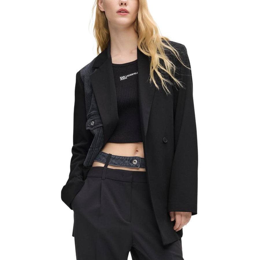 Black Polyester Blazer