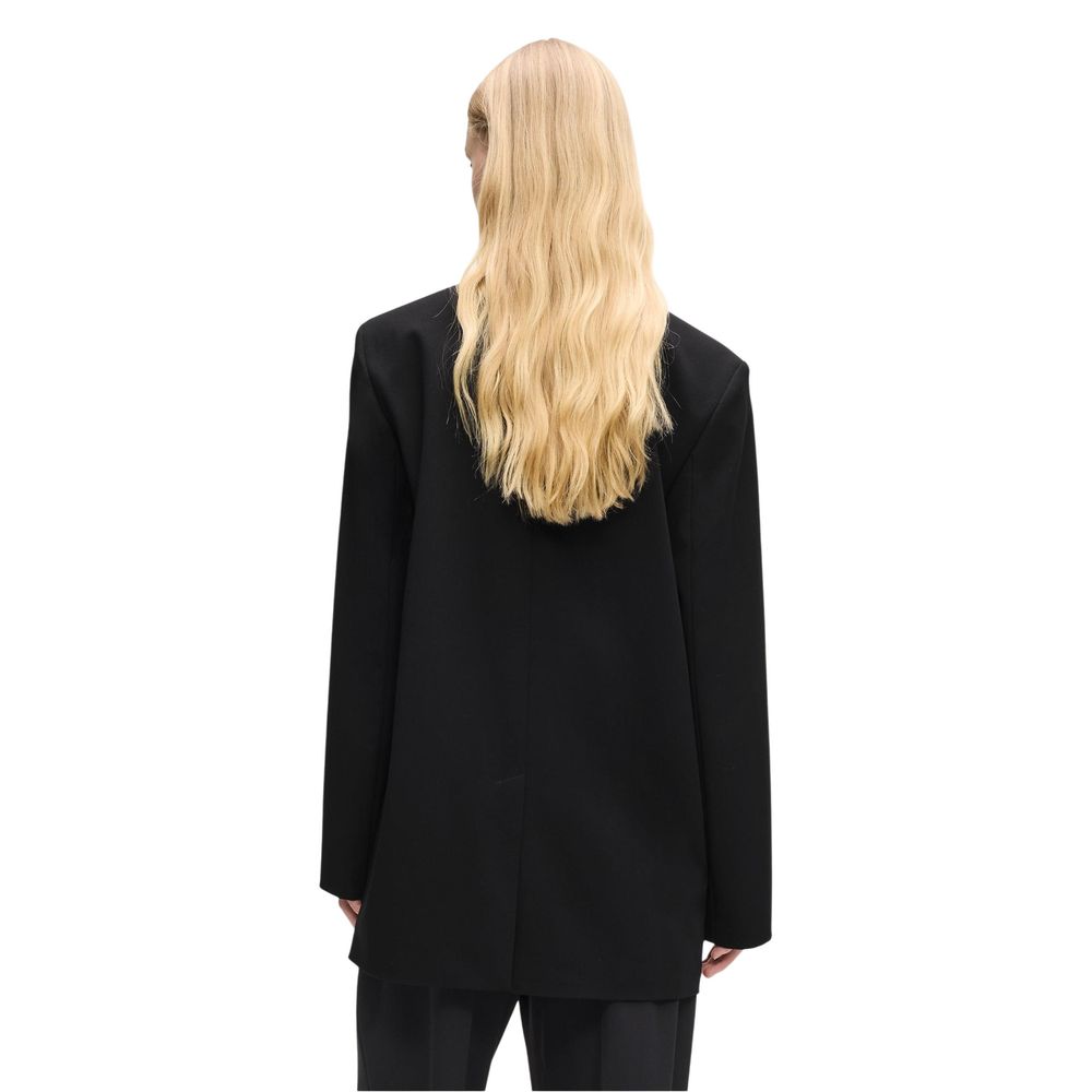 Black Polyester Blazer