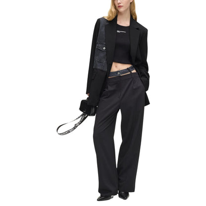 Black Polyester Blazer