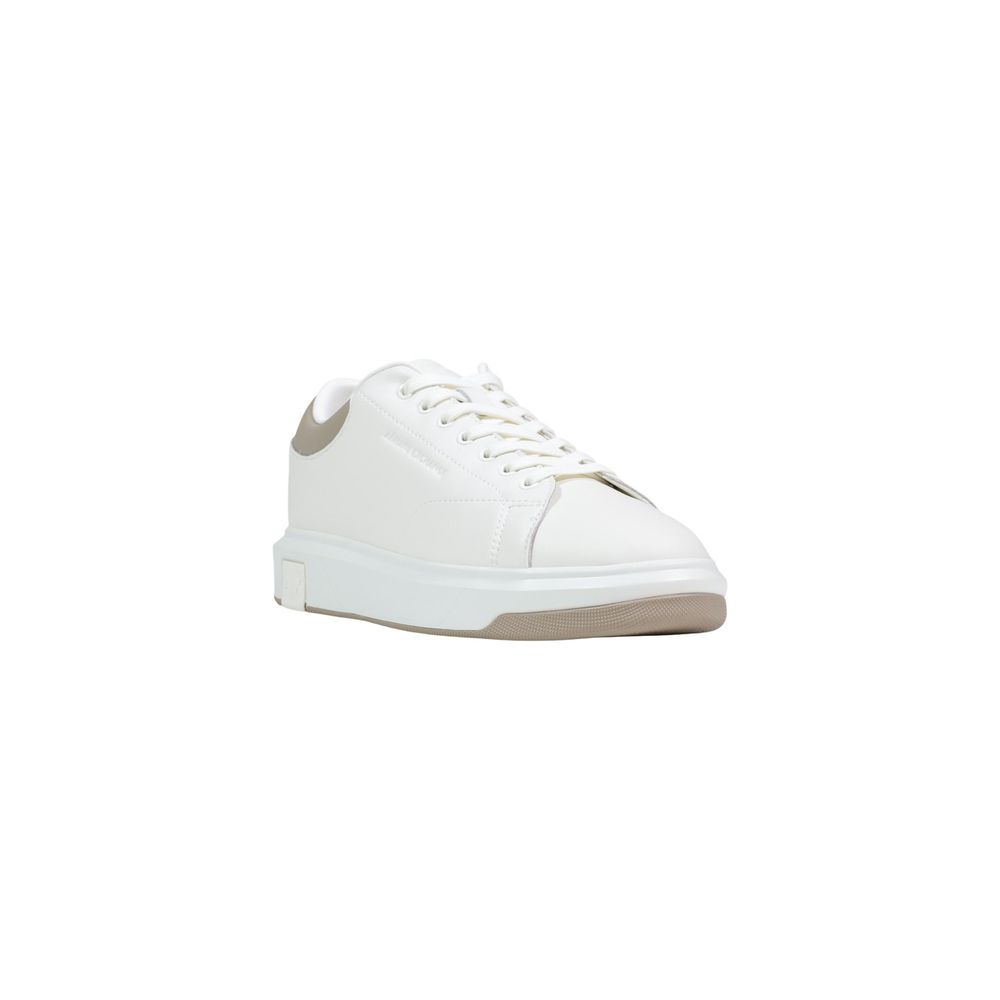 Cream Leather Low Top Sneakers