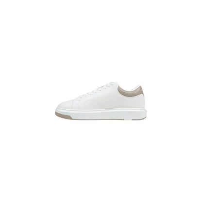 Cream Leather Low Top Sneakers