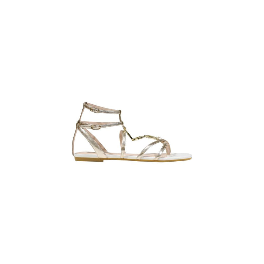 Gold Polyethylene Flat Sandals
