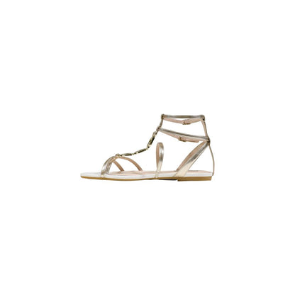 Gold Polyethylene Flat Sandals
