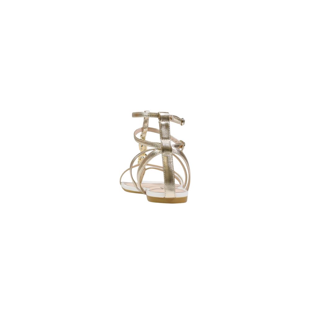 Gold Polyethylene Flat Sandals