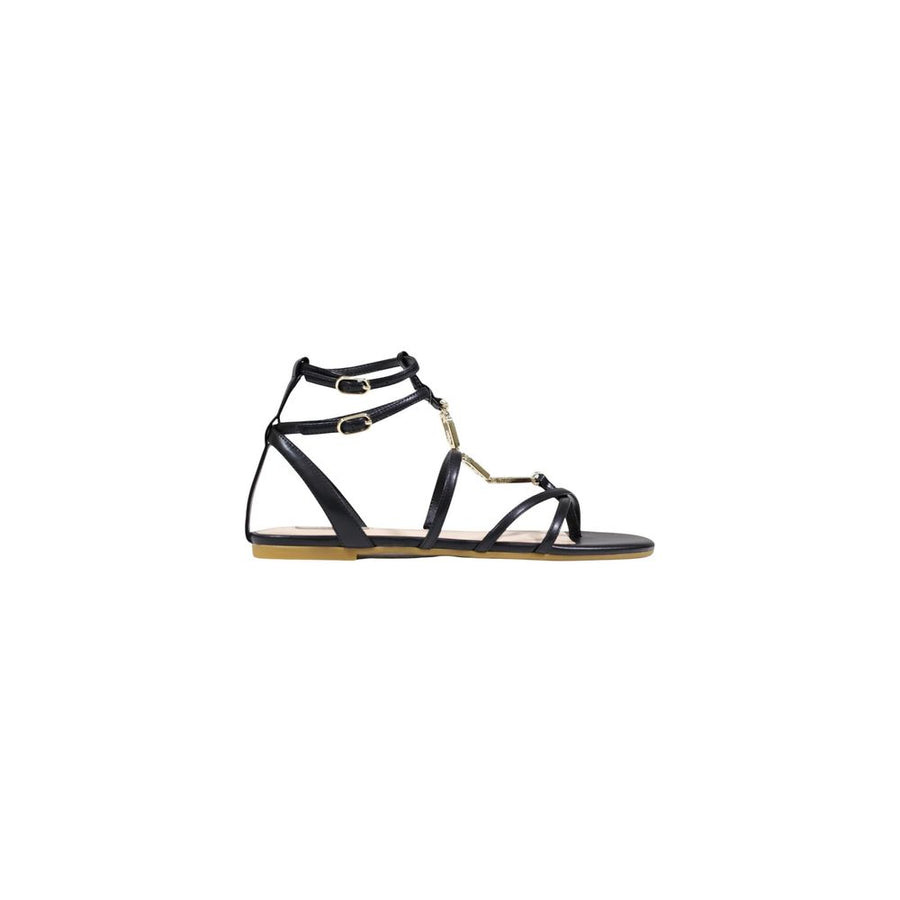 Black Polyethylene Flat Sandals