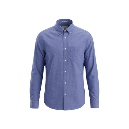 Blue Cotton Dress Shirt