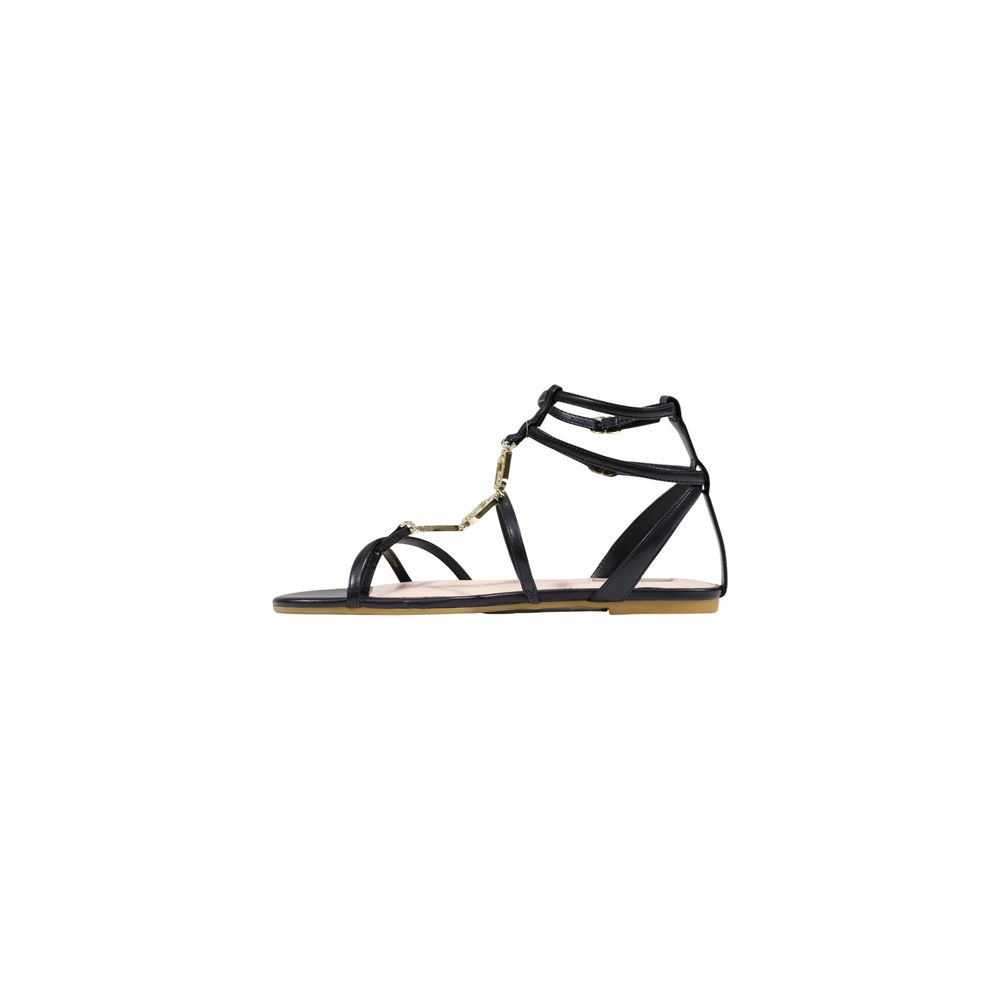 Black Polyethylene Flat Sandals