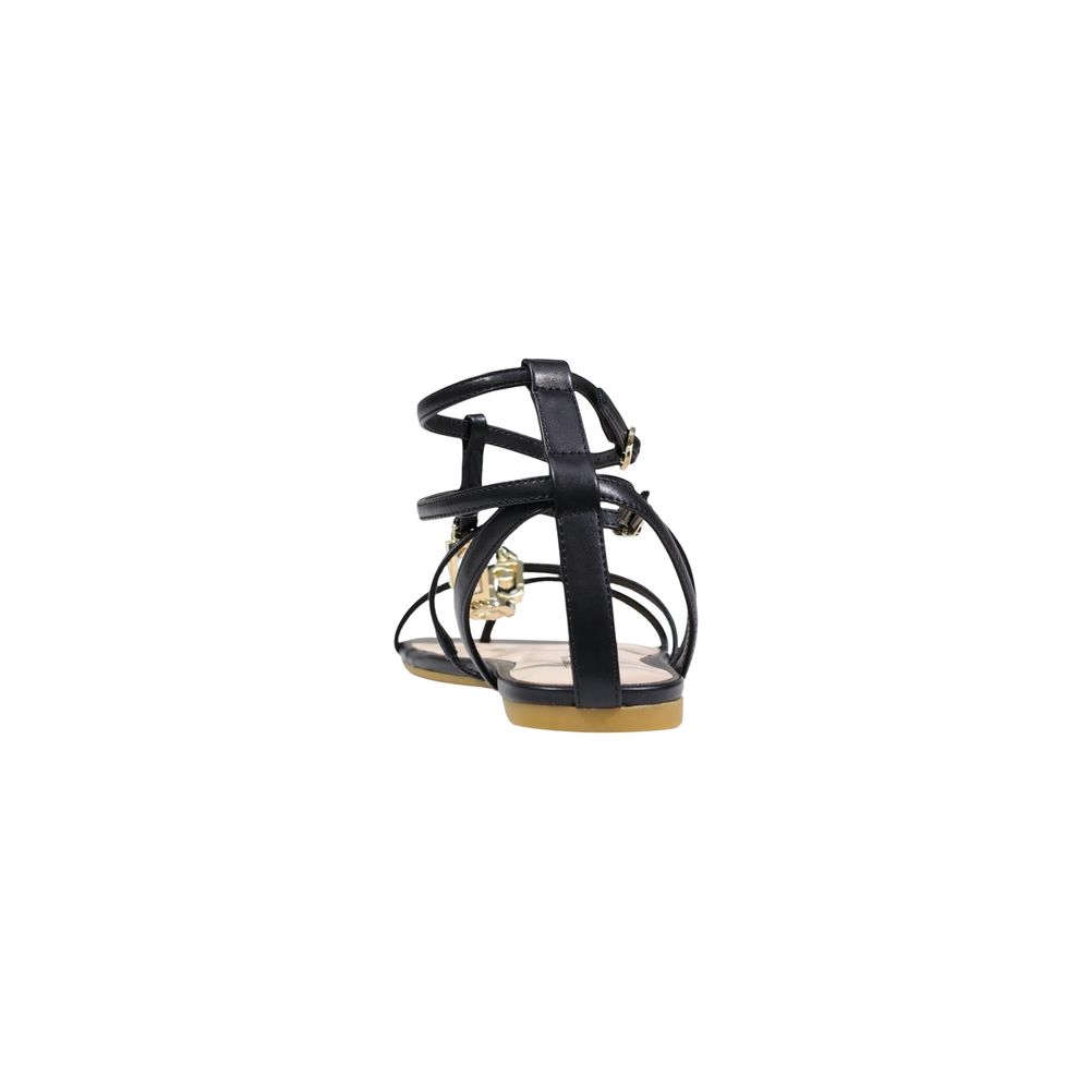 Black Polyethylene Flat Sandals