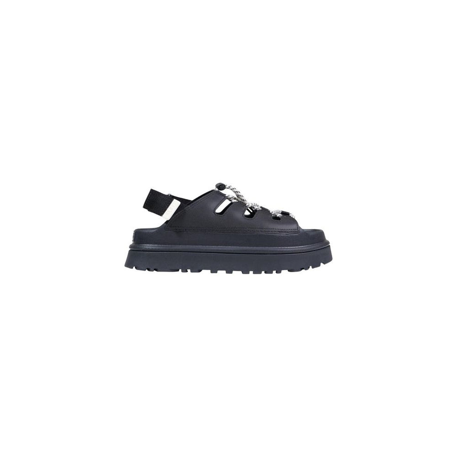 Black Polyethylene Flat Sandals