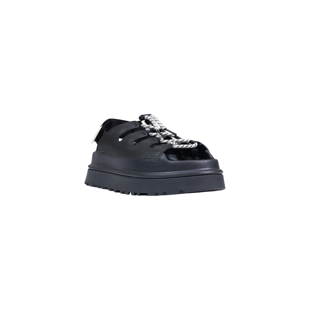 Black Polyethylene Flat Sandals